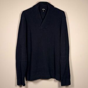 Express Dark Blue V-Neck Sweater